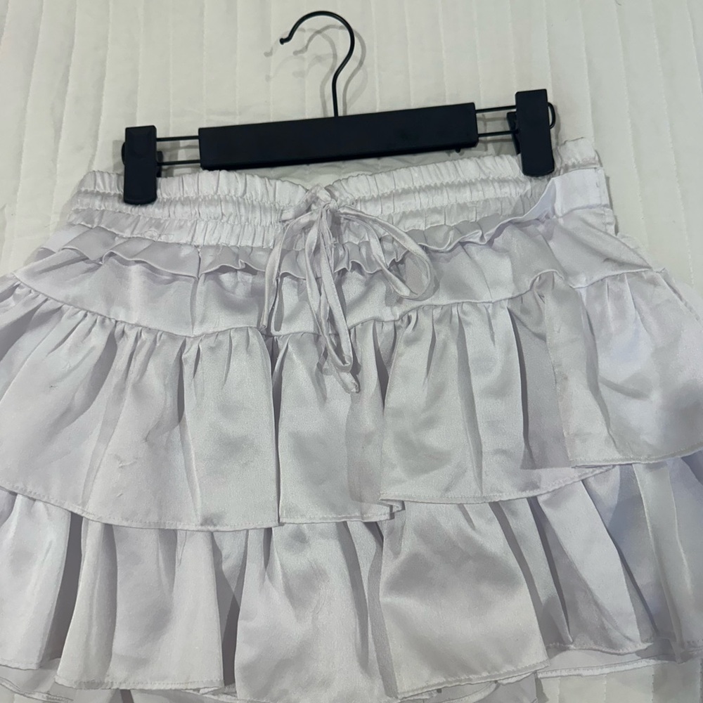 Elegant White Ruffle Skirt